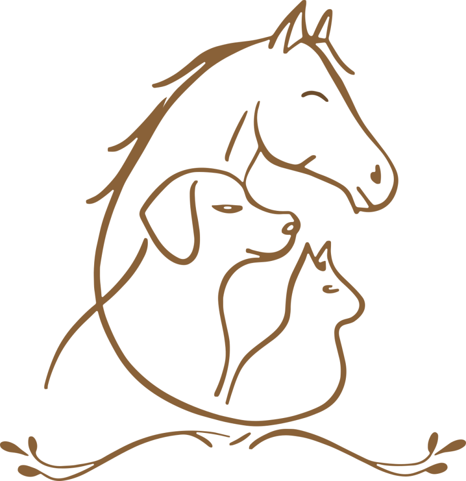 Logo Petcoach mit einem Pferd, einem Hund und einer Katze